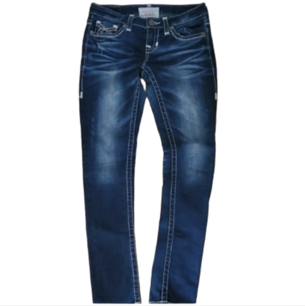 Big Star Jenae Womans Skinny‎ Studded Pocket Denim Jeans Size 4
